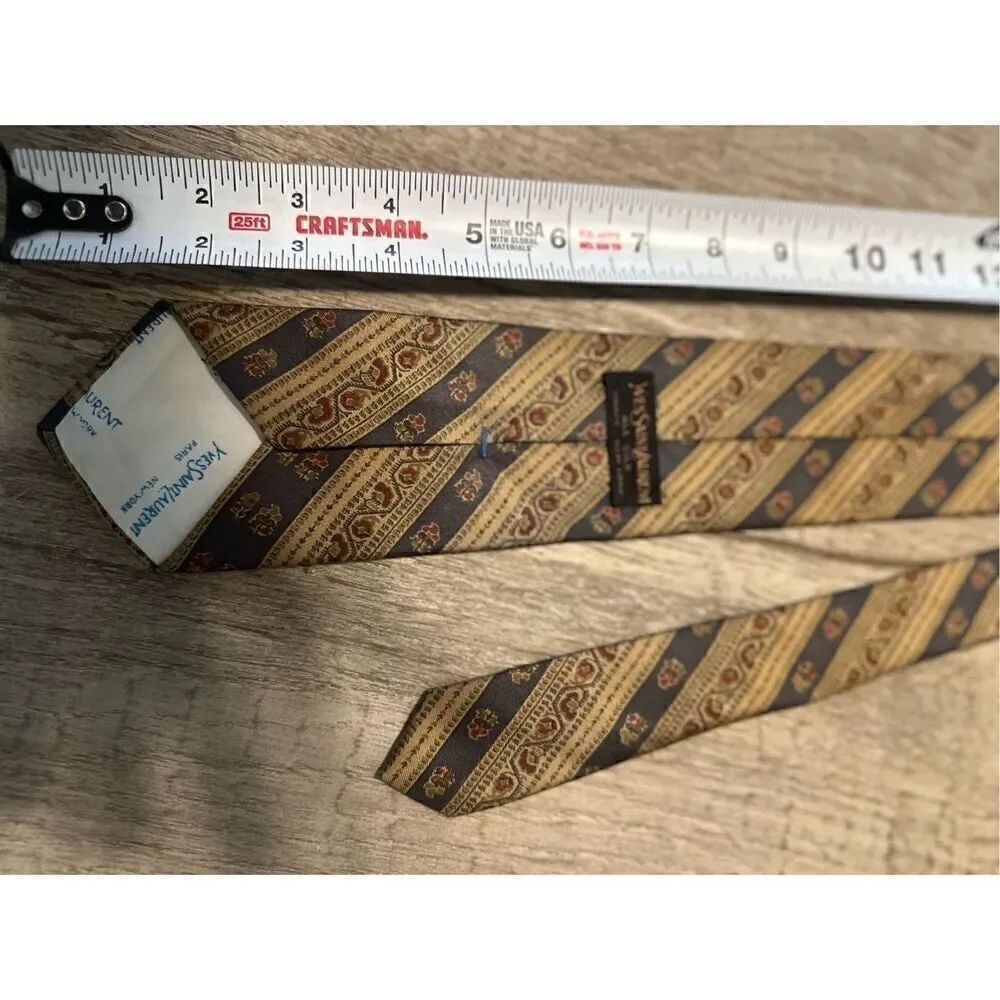 Vintage Yves Saint Laurent mens skinny necktie